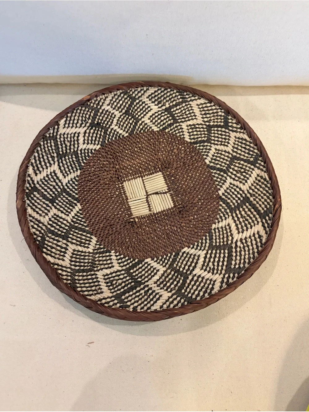 One of a Kind! NEW Woven Basket. Made by Binga people of Zambia Zimbabwe Africa
